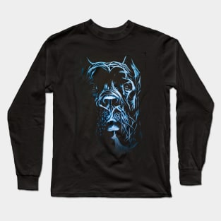 Blue Cane Corso Painting Long Sleeve T-Shirt